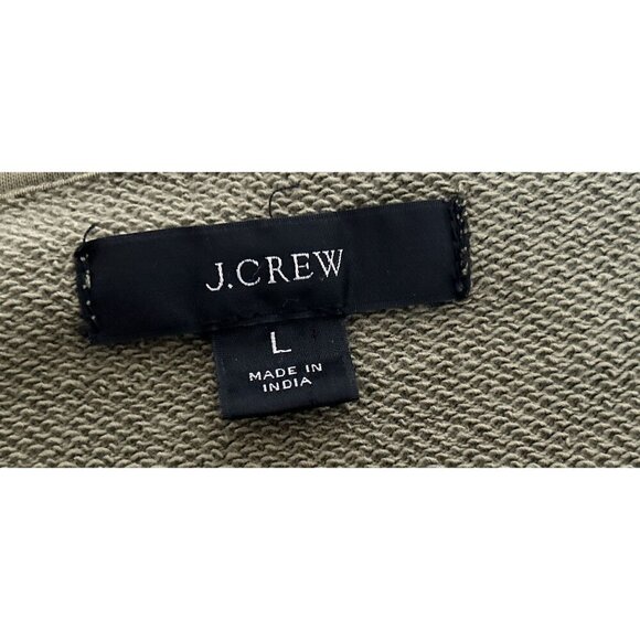 J.Crew University Terry Patch-pocket Sweatshirt in Olive Green Size Large - Picture 5 of 7